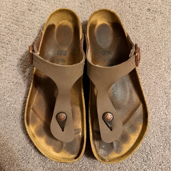 Birkenstock Gizeh thong toe Sandal brown size 39 - Picture 2 of 7